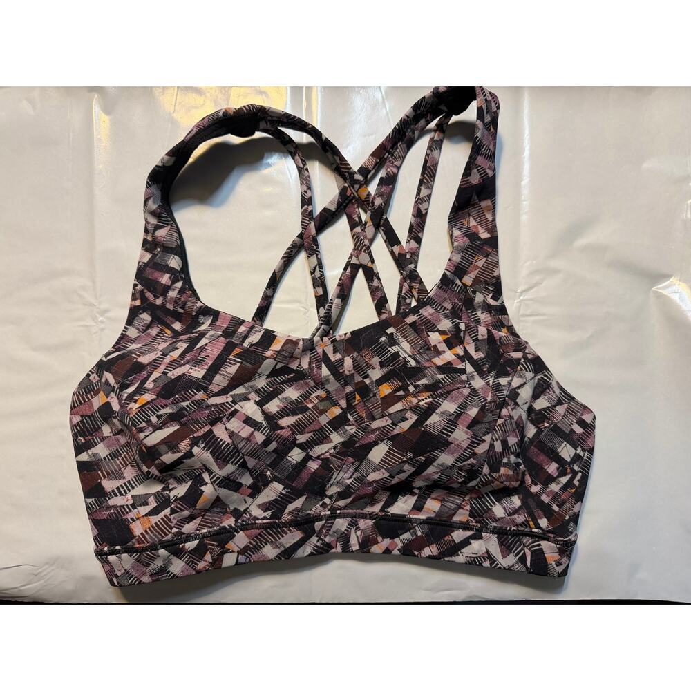 lululemon Free To Be Tranquil Bra Size 4 Shatter Weave